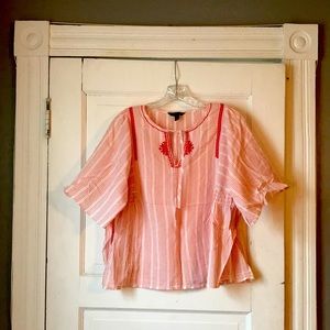 Banana Republic stripped tunic and tie top